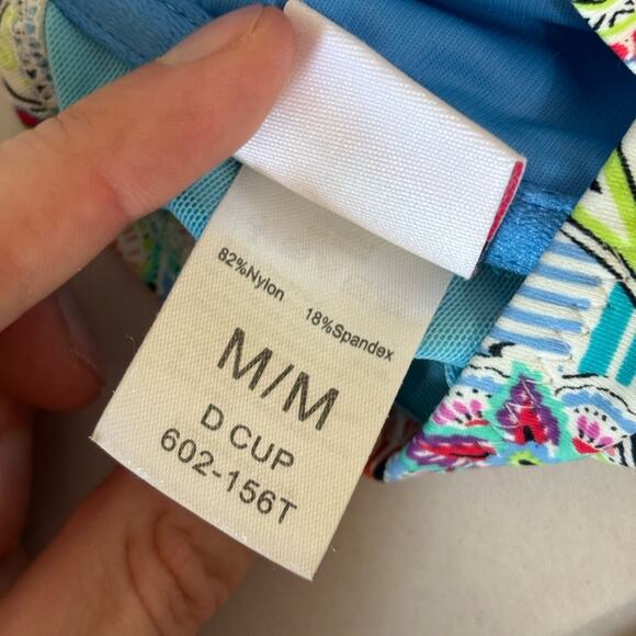 Profile Blush Two Piece Bikini Set in Paisley Multicolor - Size M D Cup - Picture 5 of 8